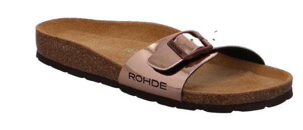Rohde Alba 5635 Damen Sandale Sandalette Hausschuhe Korkfußbett Kupfer