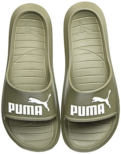 PUMA Divecat v2 Unisex Sandale Duschsandale Badeschuhe Badelatsche Hausschuhe Blue Spruce - Puma Whi